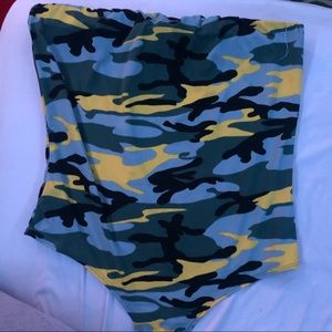 Forever21 Plus Camo Bodysuit